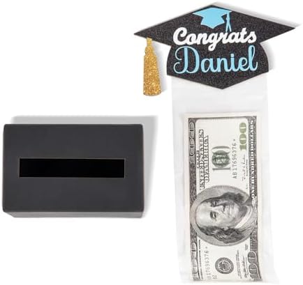callie Personalized Graduation Money Box for Cash Gift Pull, Custom Class of 2026 Grad Money Holder with Name & 30 Pcs Plastic Bags, Gifts for College High School by callie