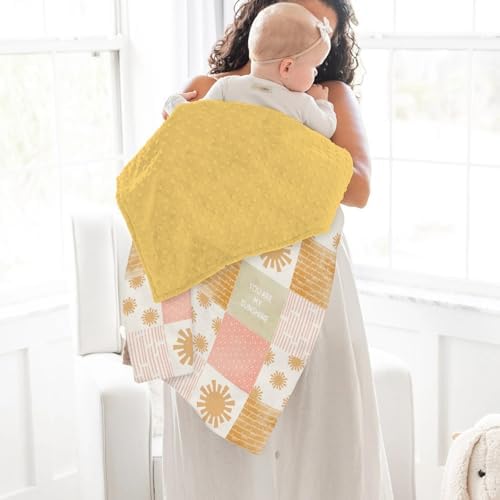 Vintage Sun Baby Blankets for Girl Boy Boho Sunshine Soft Mink Dotted Backing Double Layer Swaddle Receiving Blanket Neutral Summer Sunshine Bed Throws for Newborn Infant Toddler Nursery 30x40 - Image 4