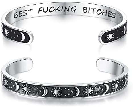 TONY & SANDY Inspirational Bracelets for Women Teen Girls Personalized Gifts for Daughter Granddaughter Mom Sister Friends Stainless Steel Engraved Cuff Birthday Easter Christmas by TONYSANDY