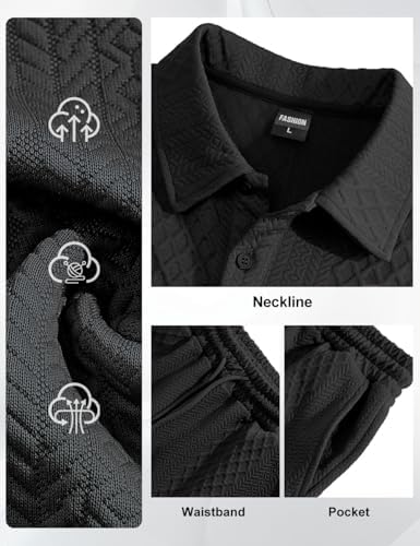 Men's 2 Pieces Outfits Casual Polo Shirt and Shorts Set Collar Athletic Jogging Summer Tracksuit - Image 6