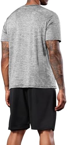 BUYJYA 3 Pack Men's Gym Shorts Shirt Set Workout Athletic Basketball Running Football Elastic Waist with Pocket Gifts - Image 4