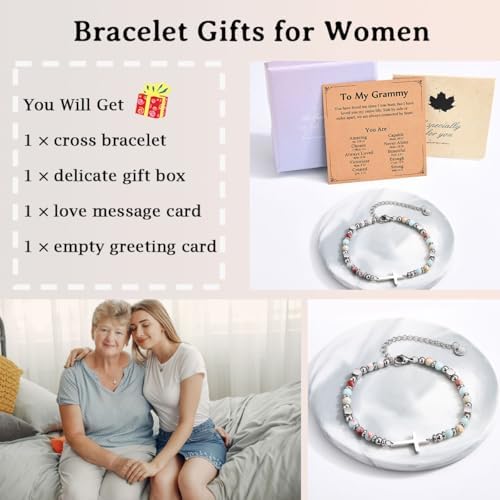 Christian Gifts for Women Girls, Religious Cross Bracelet - Image 4