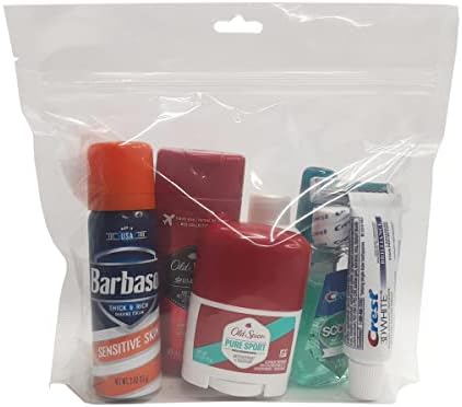 Handy Solutions 10 Piece Resealable Clear Men's Travel Kit with Shave Cream - Image 4