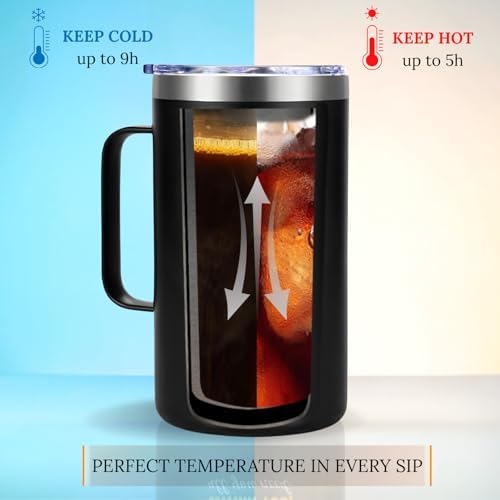 Grandson Graduation Gifts 2026, Insulated Coffee Mug with Handle 20oz, Graduation Gift for Grandson, College and High School Grad Gifts for Him, Proud Message Tumbler with Lid - Image 4
