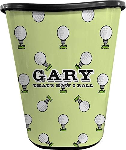 YouCustomizeIt Personalized Golf Waste Basket - Double Sided (Black) by YouCustomizeIt
