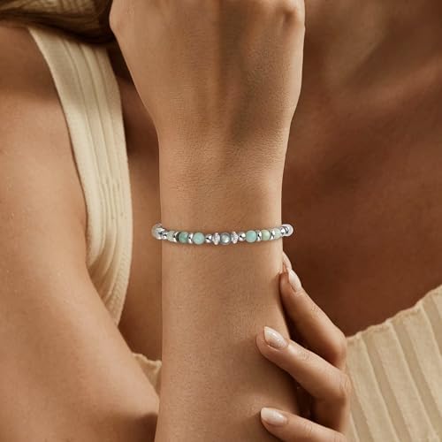 Gifts for Women Moonstone Bracelet, Amazonite Imperial Jasper Bracelets - Image 2