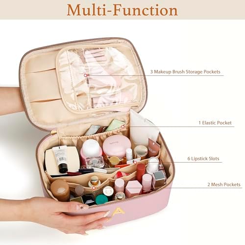 Personalized Makeup Bag Gifts for Women Travel Cosmetic Case - Image 3