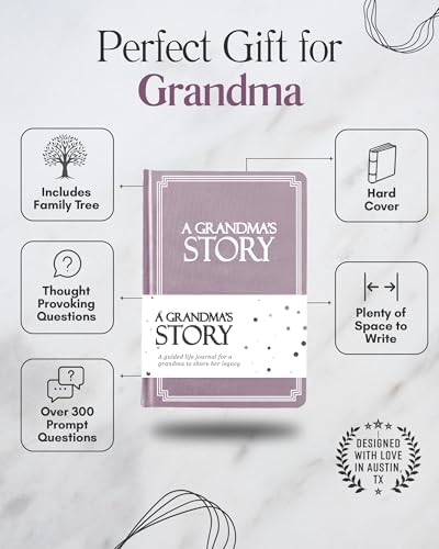 Grandma's Life Story Journal (Hardcover): A Meaningful Keepsake for Grandma to Share Her Journey & Memories, Book Includes 250+ Prompt Questions, Sentimental Gift for Mother's Day, Birthday, Christmas - Image 2