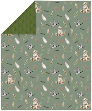 Duck Hunting Hunter Baby Blankets for Girl Boy Flying Mallard Ducks Dog Reef Feathers Soft Mink Dotted Backing Double Layer Receiving Blanket Wild Bird Bed Throws for Infant Toddler Nursery 30x40 - Image 2