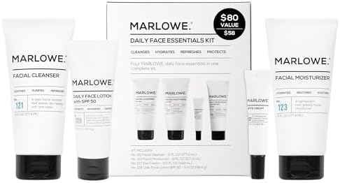 MARLOWE. Men's Skin Care Gift Set, Daily Essentials Face Kit with SPF + Eye by MARLOWE