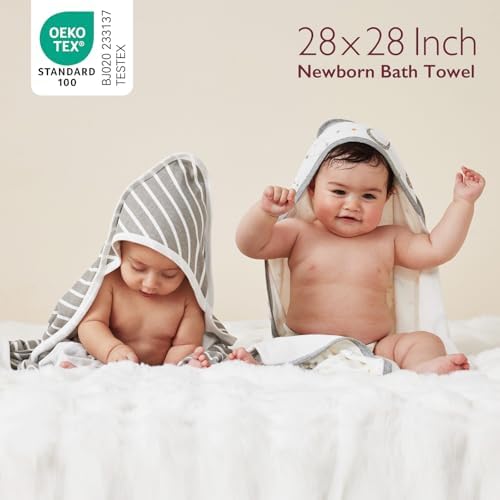 Momcozy Baby Towels, Soft Absorbent Bath Towel for Newborn&Toddler,Sky - Image 6