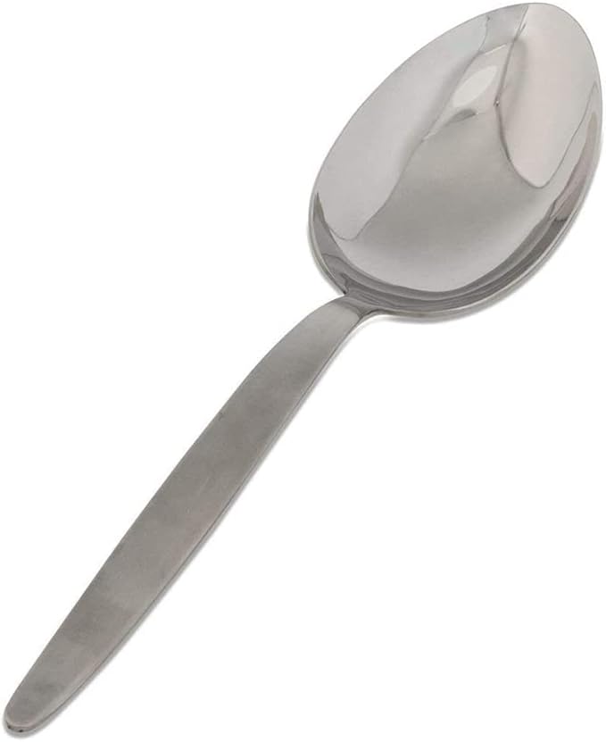 Chef Kunz Spoon | 9 inch 2.5 Tbsp18/10 Stainless Steel Serving Spoon | Basting Quenelle Cooking Plating Dinner Chef Spoons