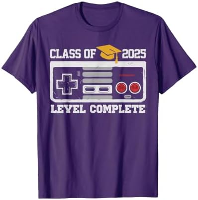 Class of 2025 Level Complete Video Gamer Senior Graduation T-Shirt by Unknown