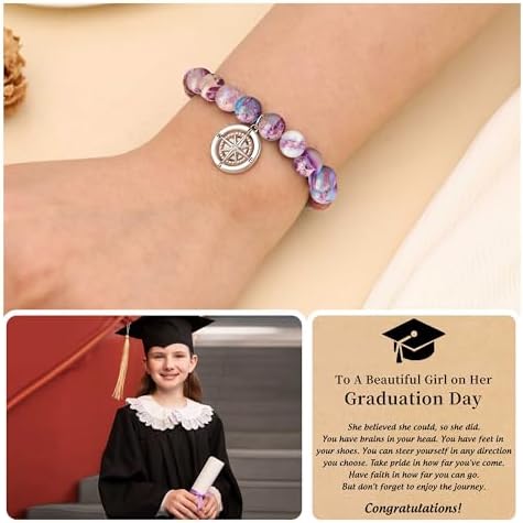 Graduation Gifts for Her Girls 5th 6th 8th Middle School Class of 2024 Graduation Bracelet High School Graduation Gifts for Her Daughter Granddaughter Niece Sister - Image 2