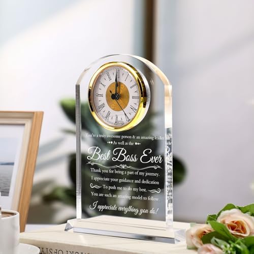 Landical Boss Clock Gifts Acrylic Boss Birthday Gifts for Men Women - Image 5