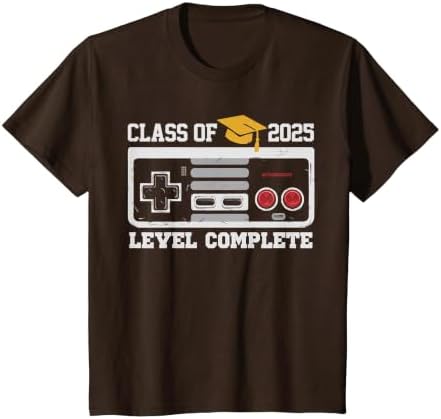 Class of 2025 Level Complete Video Gamer Senior Graduation T-Shirt by Unknown