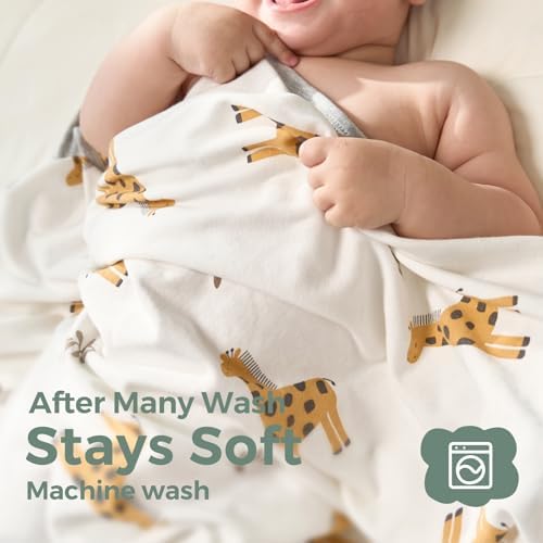 Momcozy Baby Towels, Soft Absorbent Bath Towel for Newborn&Toddler,Giraffe - Image 5