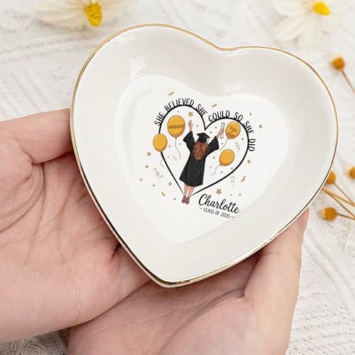 IZI POD Personalized Graduation Gifts for Her, Graduation Jewelry Dish, A Sweet Ending to a New Beginning, Gradua Senior Class of 2026, Gifts for Her, Women, Best Friends /12 - Image 4