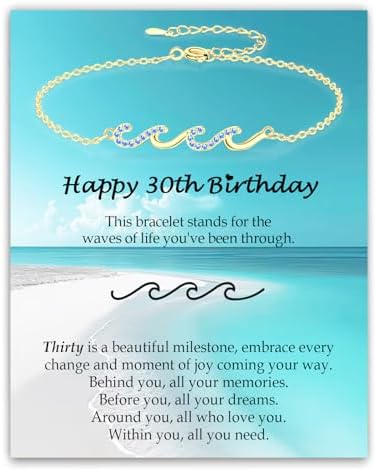 Wave Bracelet Gifts for Women, Silver Gold Waves of Life Bracelet Christmas Birthday Gift for Friend Daughter Mom Granddaughter Niece Bestie BFF Sister by Unknown