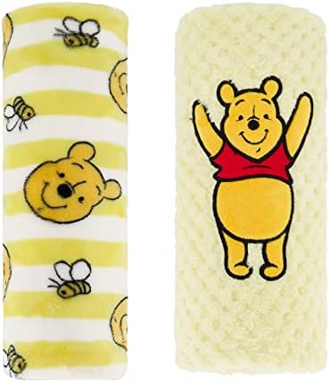 Disney 2-Pack Baby Blanket for Infants and Newborns, Plush Textured Fleece Winnie The Pooh Blanket, Perfect Unisex Gift for Toddlers - Image 2