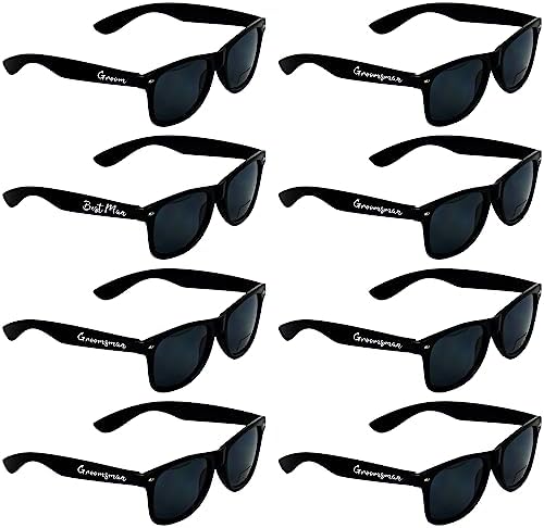Groomsmen Sunglasses for Men - Wedding Sunglasses for Groomsman Proposal Gifts, Bachelor Party Favors by BachpartyGifts