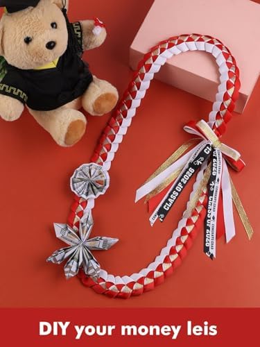 TFTAFAN Graduation Ribbon Lei Graduation Leis Necklace Class of 2026 Graduation Necklace Braided Necklace Graduation Gift Party Accessories for Women and Men - Image 3