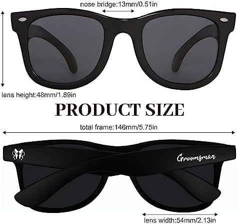 Groomsmen Sunglasses for Men - Wedding Sunglasses for Groomsman Proposal Gifts, Bachelor Party Favors - Image 2