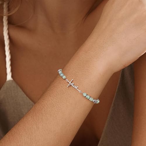 JoycuFF Gifts for Women Cross Faith Bracelet Christian Gifts - Image 2