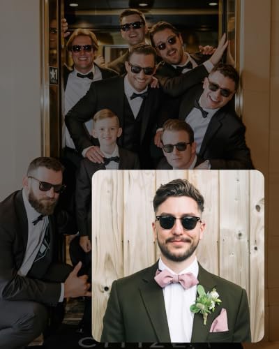 Groomsmen Sunglasses for Men - Wedding Sunglasses for Groomsman Proposal Gifts, Bachelor Party Favors - Image 6