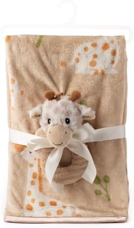 The Petting Zoo Giraffe Blanket Stuffed Animal Plushie, Kids Gifts, 30 in by ZoologeebyThePettingZoo