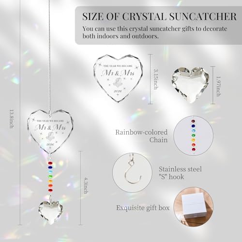 Hegelda Wedding Gifts Bridal Shower Gifts Suncatcher Christmas Ornament - Image 4