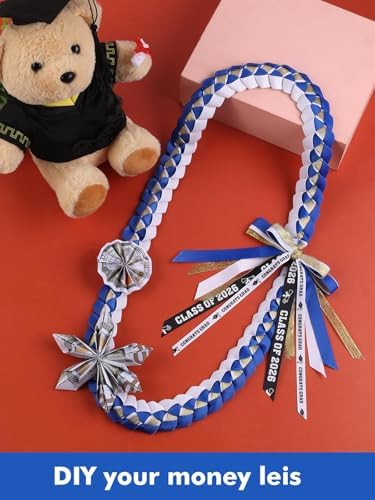 TFTAFAN Graduation Ribbon Lei Graduation Leis Necklace Class of 2026 Graduation Necklace Braided Necklace Graduation Gift Party Accessories for Women and Men - Image 4