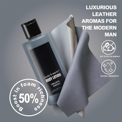 Body & Earth Leather 8pc Spa Gifts for Men Spa Baskets for Men - Image 4