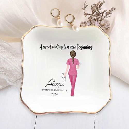 Sweetee Personalized Jewelry dish graduation gifts for her 2025, nurse graduation gifts for women,college graduation gifts for her - Image 5