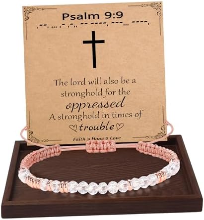 Morse Code Bracelets for Women Mothers Day Gifts 2026 Graduation Gifts Mom Birthday Gift Pink Braided Bracelets Teen Trendy Stuff Inspirational Best Friend Birthday Gifts for Daughter Girlfriend Christmas Stocking Stuffers Jewelry by BTYSUN