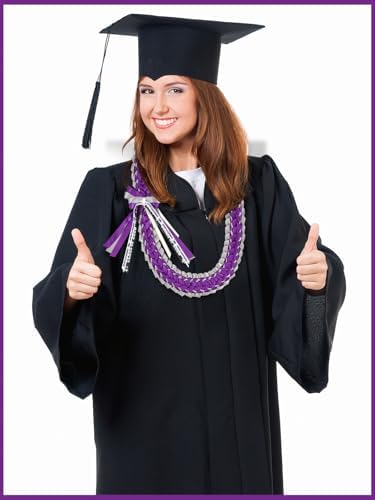 TFTAFAN Graduation Leis and Graduation Honor Cords Class of 2026 Graduation Ribbon Lei Graduation Necklace Braided Necklaces gift for Student Gifts Party Supplies - Image 2