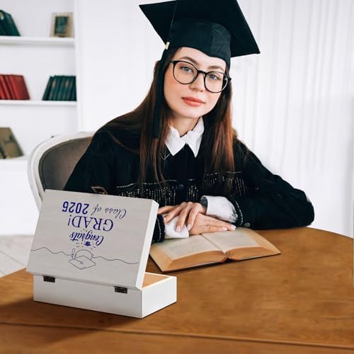 Graduation Memory Keepsake Box with Photo Custom 2026 Large Grad Card Box with Customized Picture Gift for Him Her for Graduate Grad High School Party(Blue,Classic) - Image 5