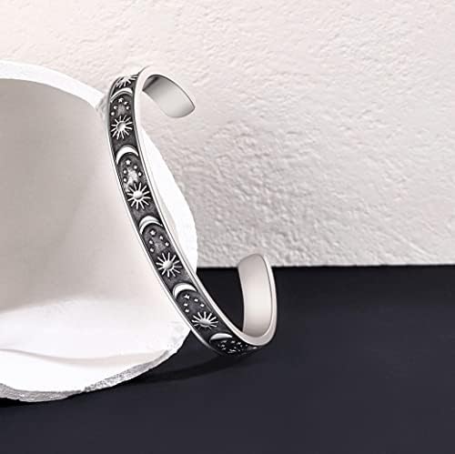 TONY & SANDY Inspirational Bracelets for Women Teen Girls Personalized Gifts for Daughter Granddaughter Mom Sister Friends Stainless Steel Engraved Cuff Birthday Easter Christmas - Image 5