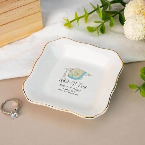 Personalized Graduation Gifts Jewelry Dish - Customized High School Graduate Gifts - Graduation Gift for Besties Best Friend Sister - Custom Grad Gift For Daughter - Image 3