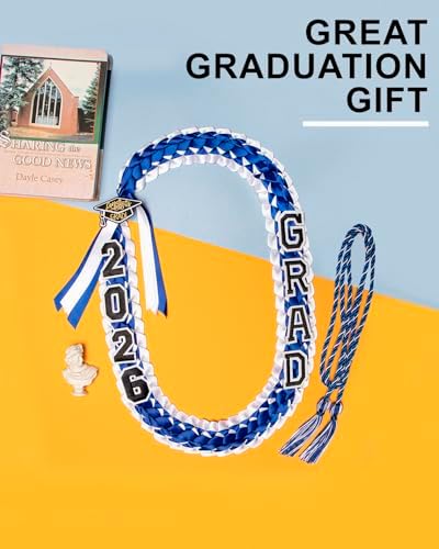 ALKB 2026 Graduation Lei Set - Two-Tone Braided Ribbon with Honor Cord, Unisex Graduation Gift for Graduates, Polyester - Image 5
