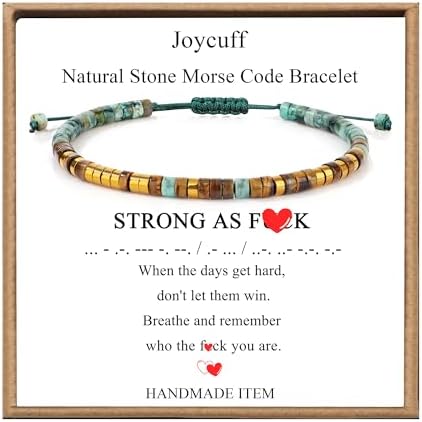 JoycuFF Morse Code Bracelets Christmas Birthday Gifts for Women Her by Joycuff