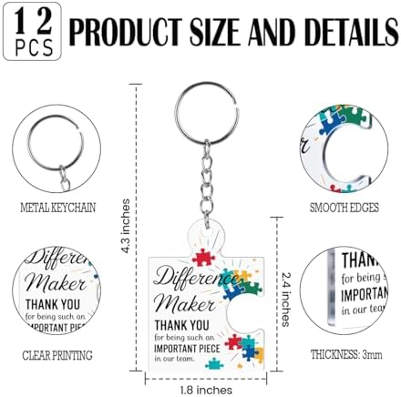 Team Appreciation Gifts Bulk for Coworkers Employee Staff Keychains - Image 2