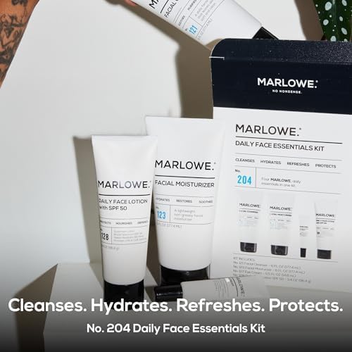 MARLOWE. Men's Skin Care Gift Set, Daily Essentials Face Kit with SPF + Eye - Image 2