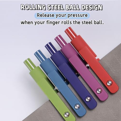 UIXJODO Gel Pens, 10 Pcs 0.5mm Black Ink Pens Fine Point Smooth Writing Pens with Silicone Grip, High-End Series Metal Clip Retractable Pens for Journaling Note Taking (10 Pcs Vintage) - Image 5