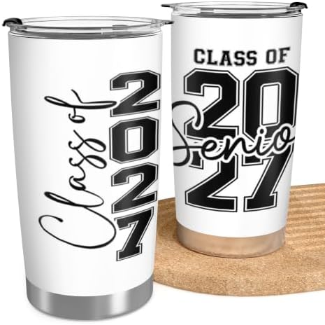 Class of 2027 Senior Night Gifts for Him Her 20oz Seniors Year 2027 Tumbler - Image 5