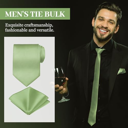 Zhanmai 48 Pcs Mens Ties and Pocket Square Set Satin - Image 4