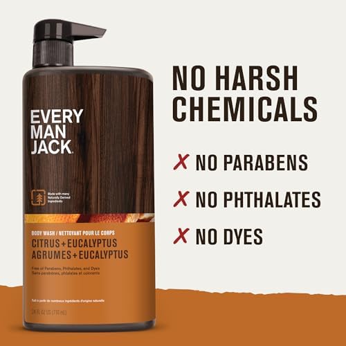 Every Man Jack Hydrating Body Wash for Men, Citrus Eucalyptus, 2pk - Image 6