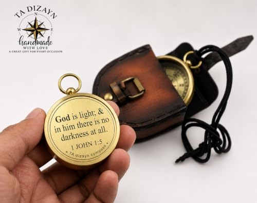 For I Know The Plans I Have For You, Jeremiah 29:11, Solid Brass Directional Engraved Compass, Baptism Gifts for Boys Girls, First Communion, Christian Gifts for Men, First Confirmation Gifts for Boys - Image 5
