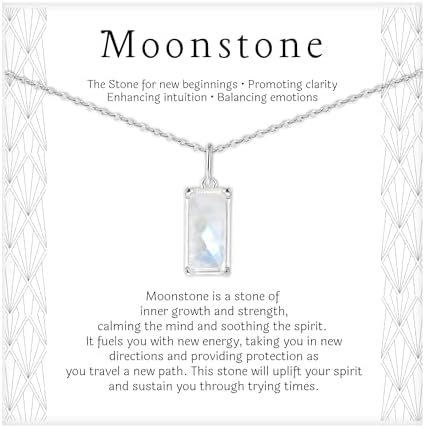 HOPE LOVE SHINE New Beginnings Rainbow Moonstone Sterling Silver Necklace for Women by HopeLoveShine