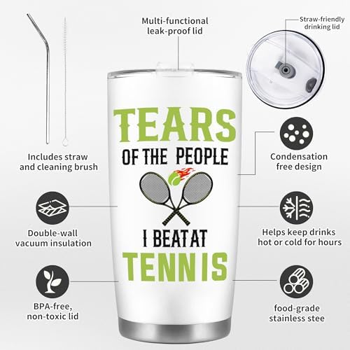 CRASHOT Tennis Gifts for Women and Men, Tumbler Gift Set for Tennis Players - Image 4